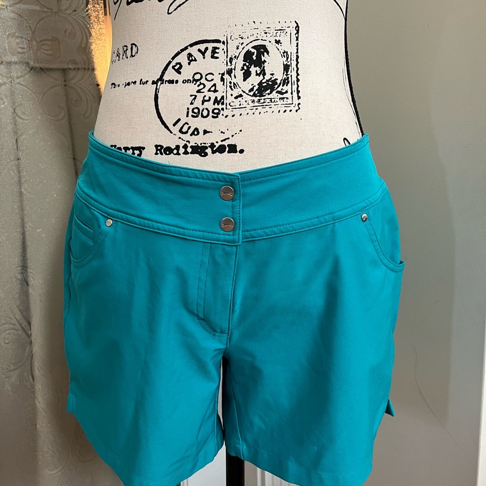 Slazenger Turquoise Blue Athletic Shorts Size 6